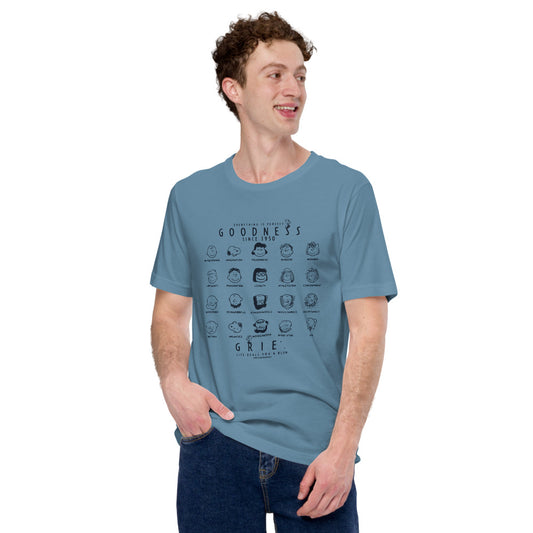 Peanuts Goodness Grief T-Shirt Steel Blue-2