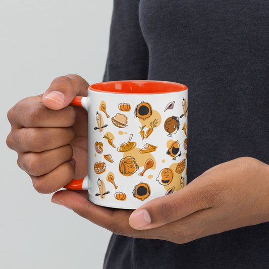 Peanuts Thanksgiving Pattern Two Tone Mug-2