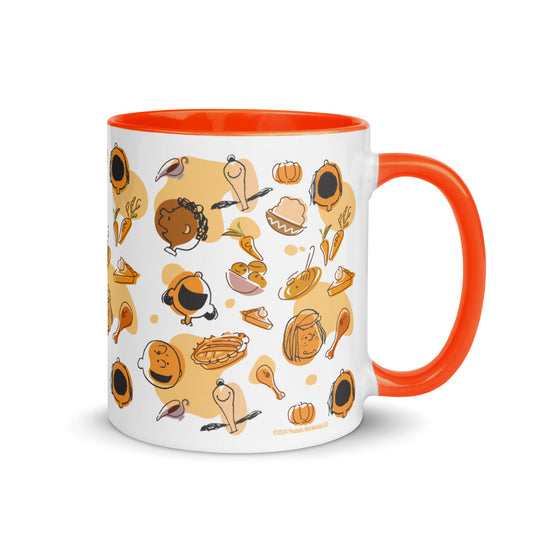 Peanuts Thanksgiving Pattern Two Tone Mug-1