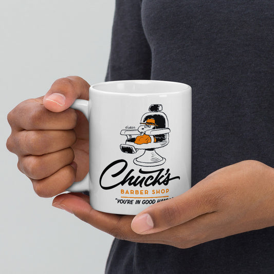 Chuck's Barber Shop White Mug-3
