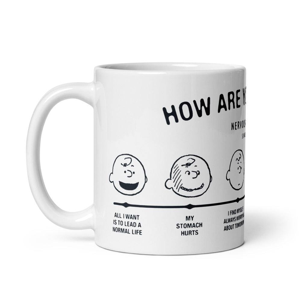 Peanuts Charlie Brown How Are You Feeling Mug 11 oz