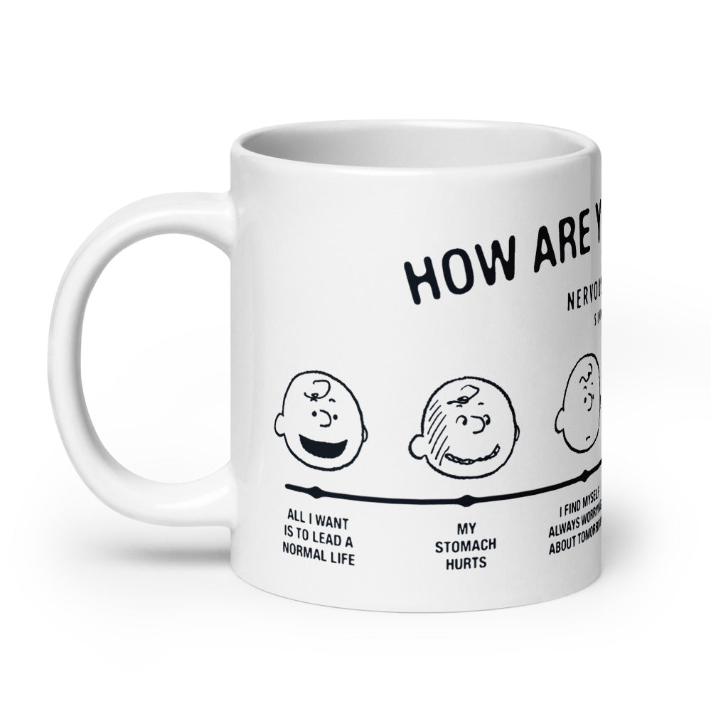 Peanuts Charlie Brown How Are You Feeling Mug 20 oz