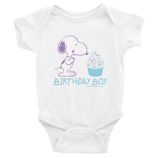 Snoopy Birthday Boy Baby Bodysuit-0
