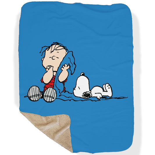 Linus & Snoopy Blanket Sherpa Blanket-1