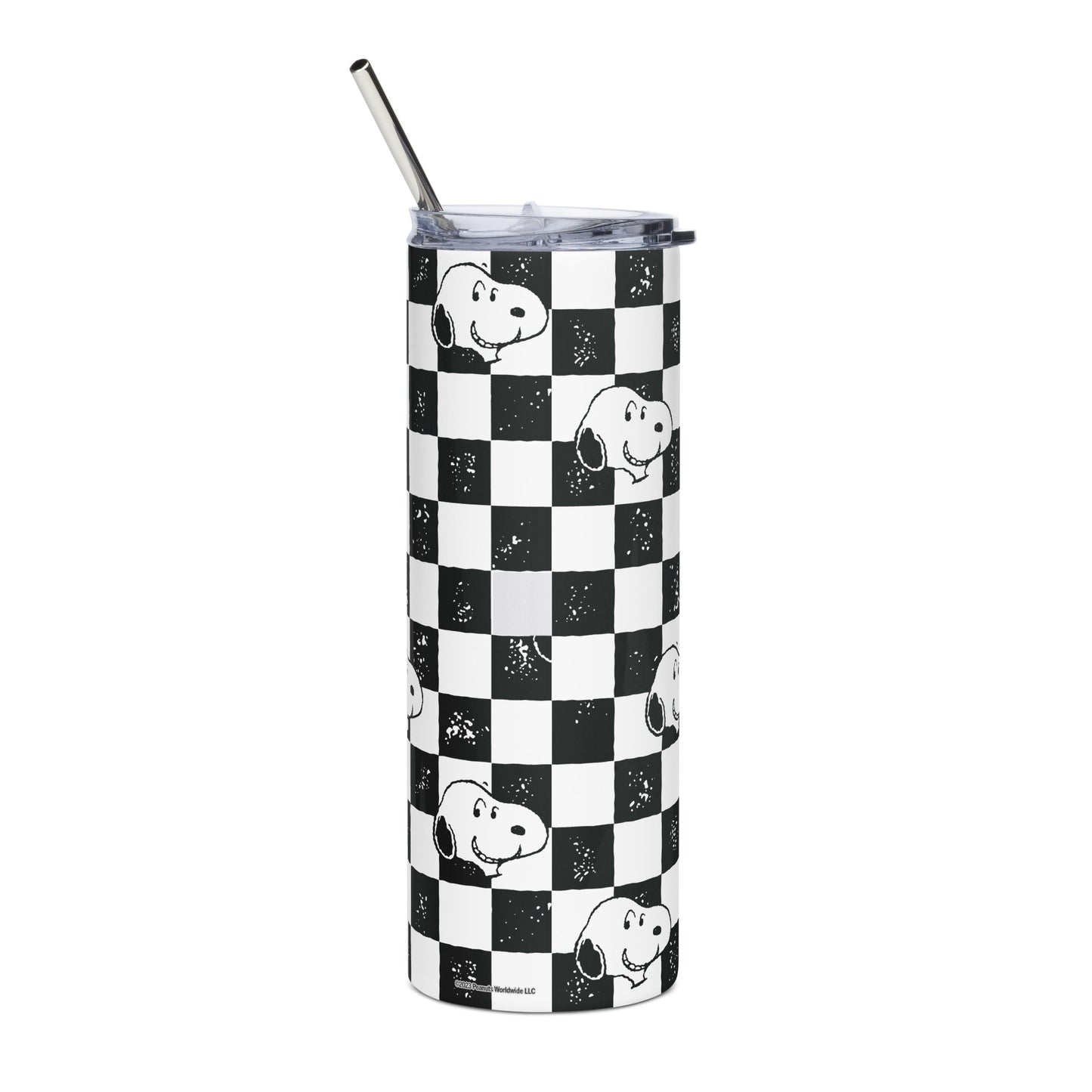 Snoopy Checkered Skinny Tumbler