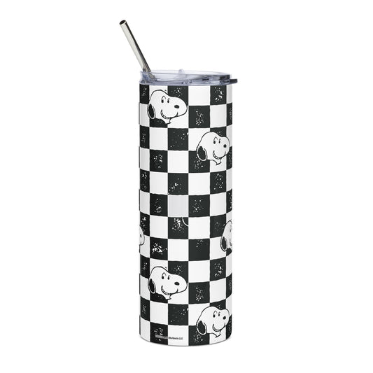 Snoopy Checkered Skinny Tumbler-2
