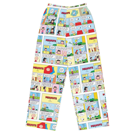 Comic Strips Color Adult Wide Leg Pants-0