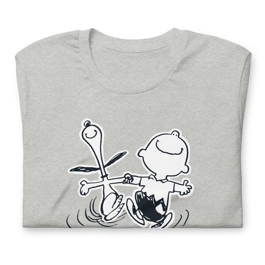 Charlie Brown & Snoopy Adult T-Shirt-2