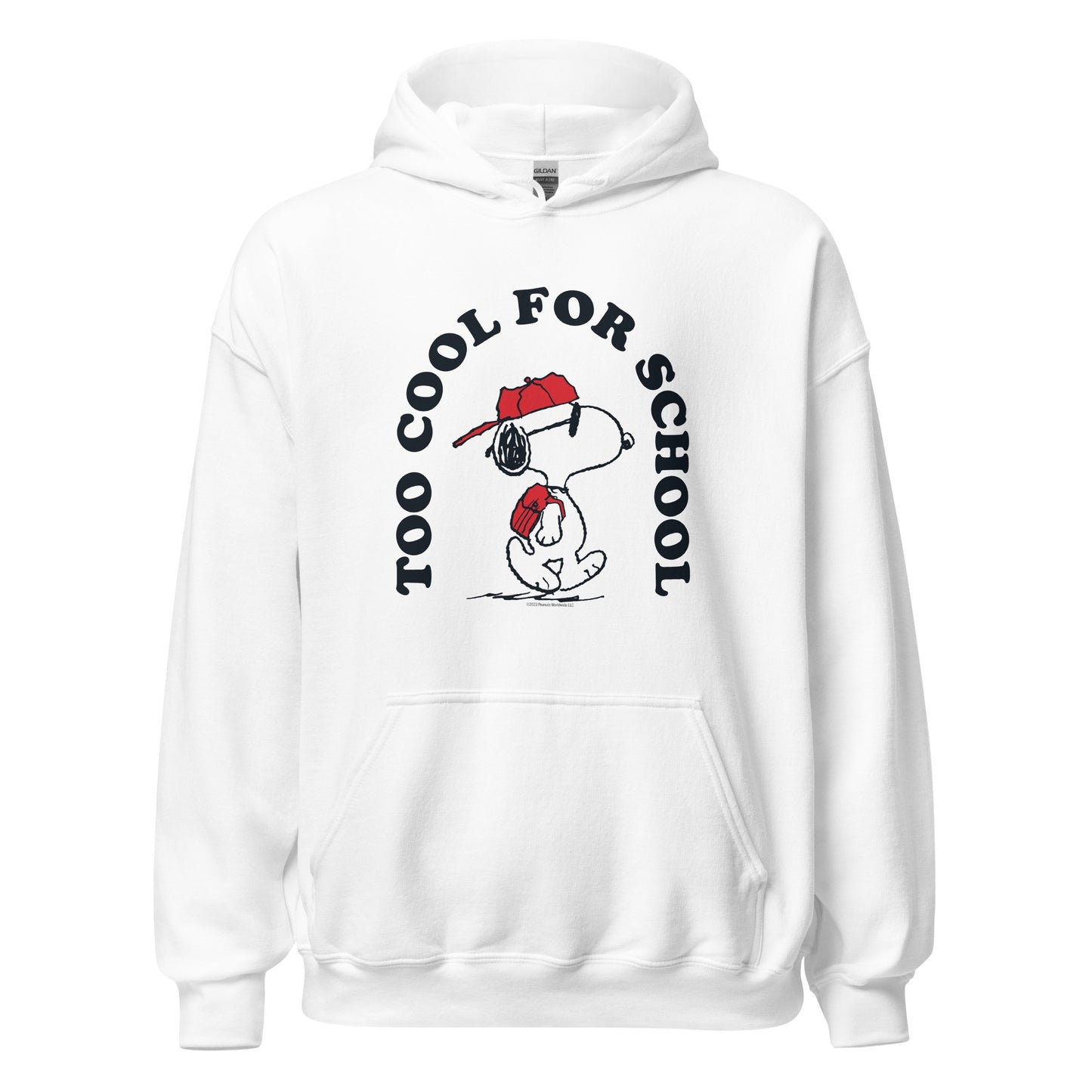 Snoopy Too Cool For School Adult Hoodie