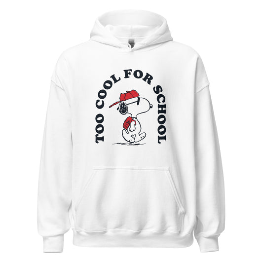 Snoopy Too Cool For School Adult Hoodie-3