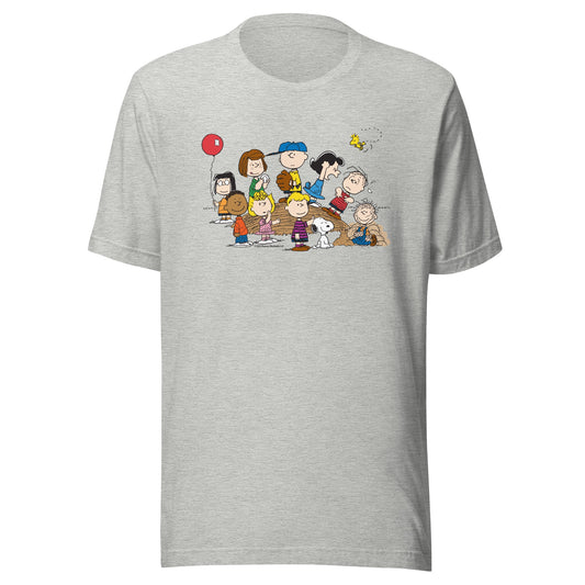 Peanuts Gang Baseball Mound Adult T-Shirt-2