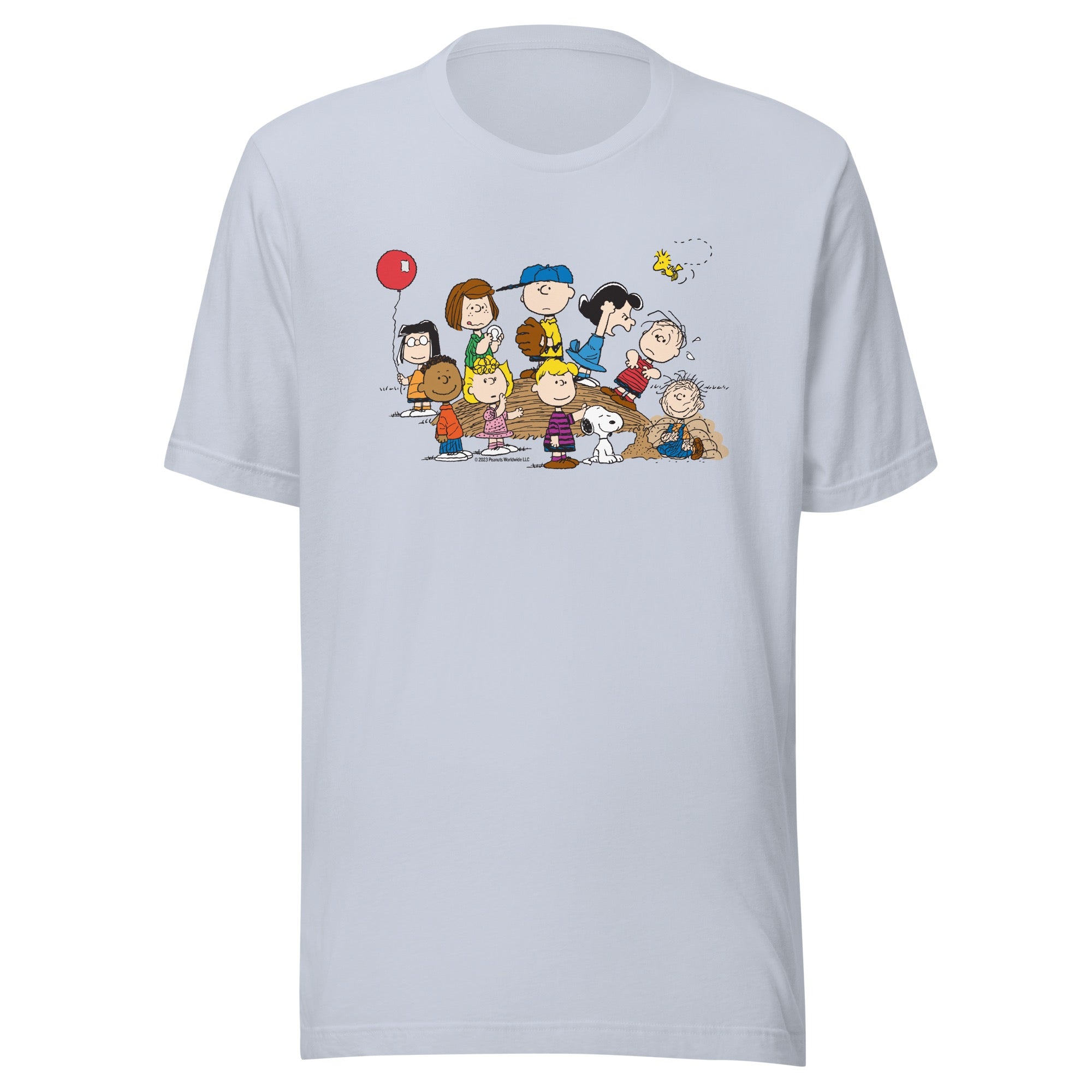 Peanuts Gang Baseball Mound Adult T Shirt peanuts-gang-baseball-mound-adult-t-shirt