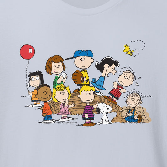 Peanuts Gang Baseball Mound Adult T-Shirt-1