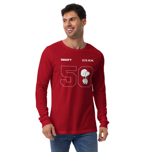 Snoopy 50 Adult Long Sleeve T-Shirt-5