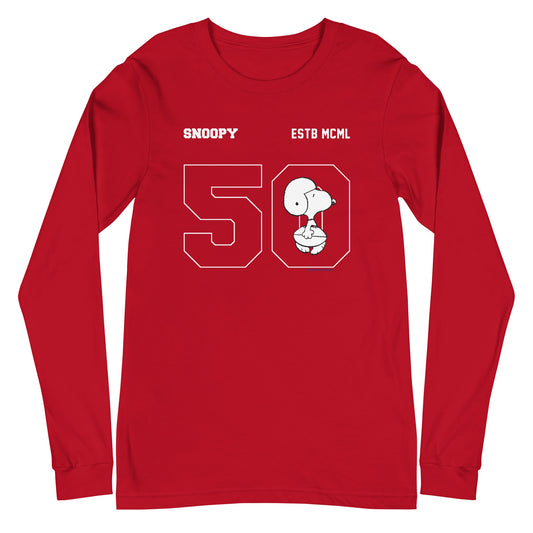 Snoopy 50 Adult Long Sleeve T-Shirt-3