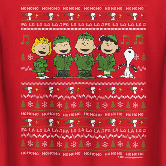 Peanuts Gang Holiday Knitted Adult Sweatshirt-1