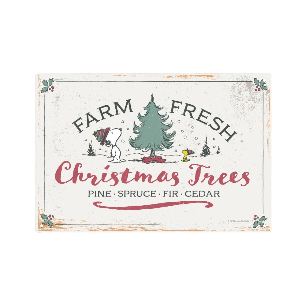 Farm Fresh Christmas Trees Metal Sign