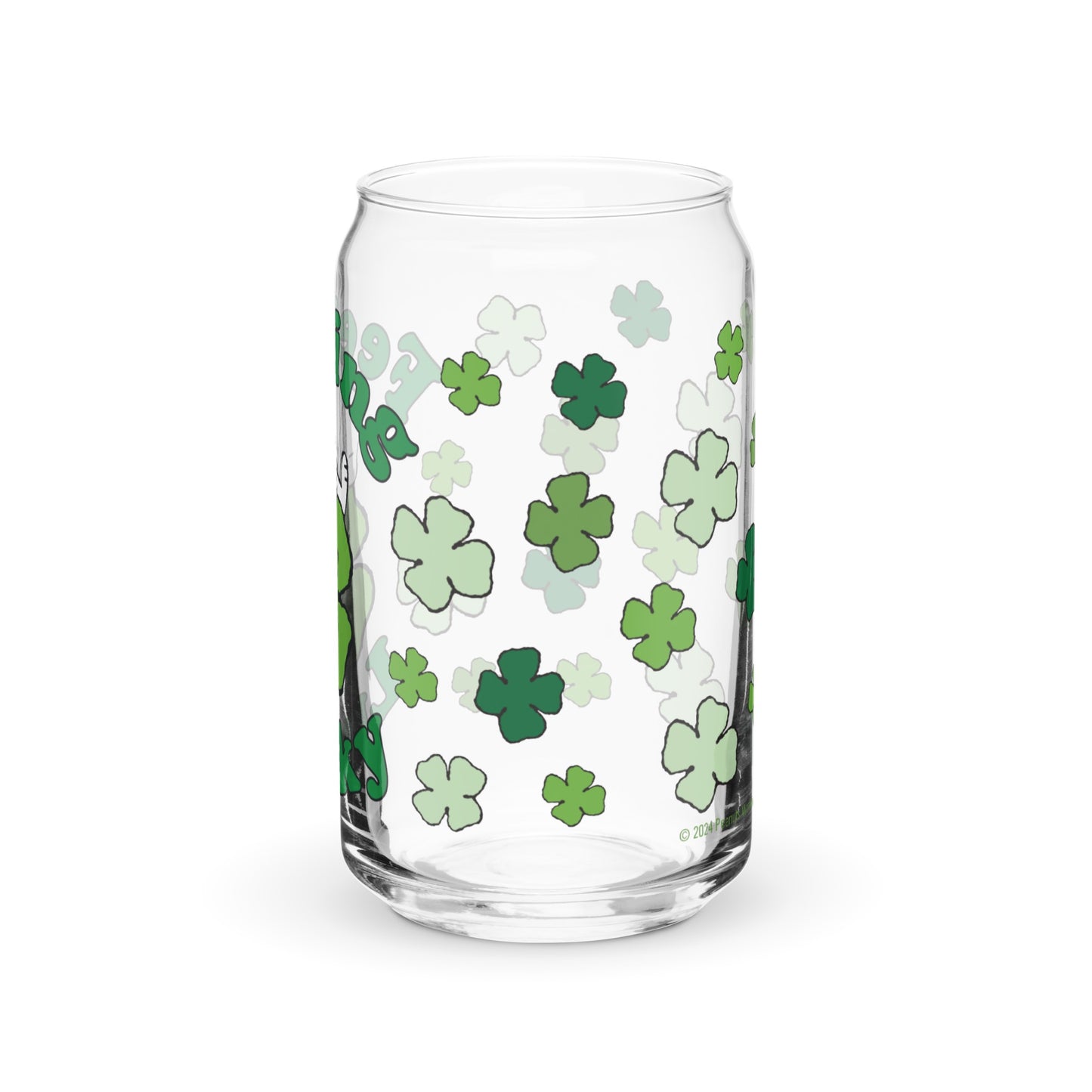 Snoopy Feeling Lucky Can Glass