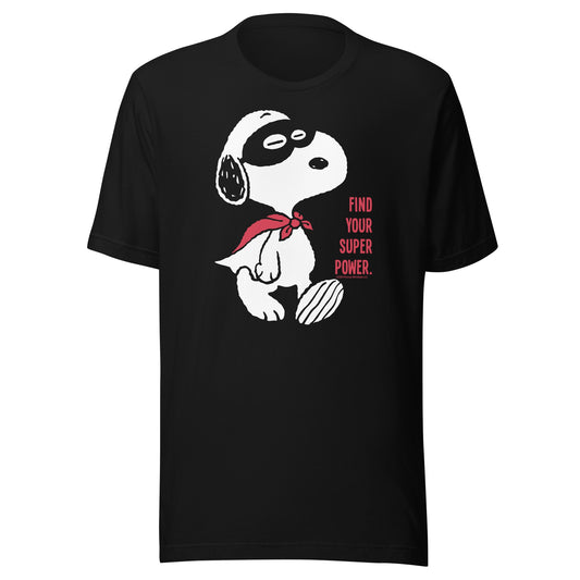 Snoopy Find Your Super Power Adult T-Shirt-0