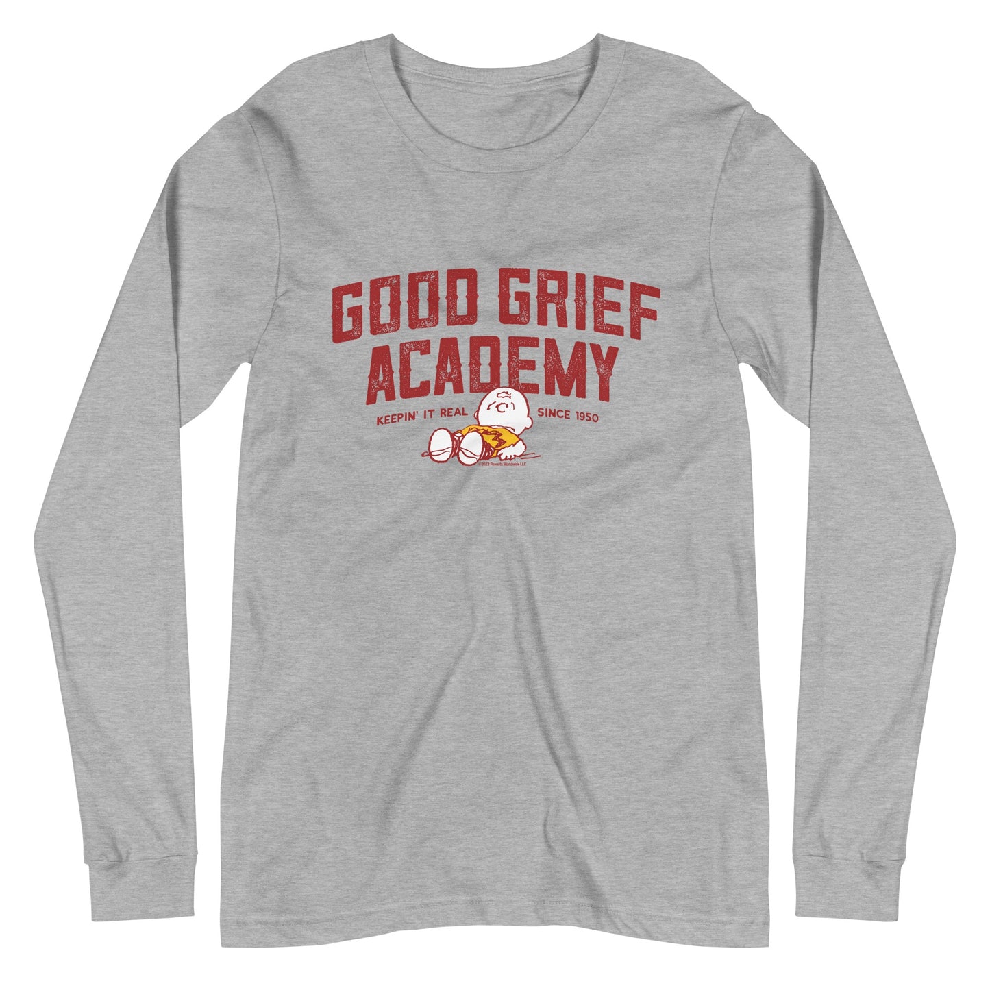 Charlie Brown Good Grief Academy Adult Long Sleeve T-Shirt