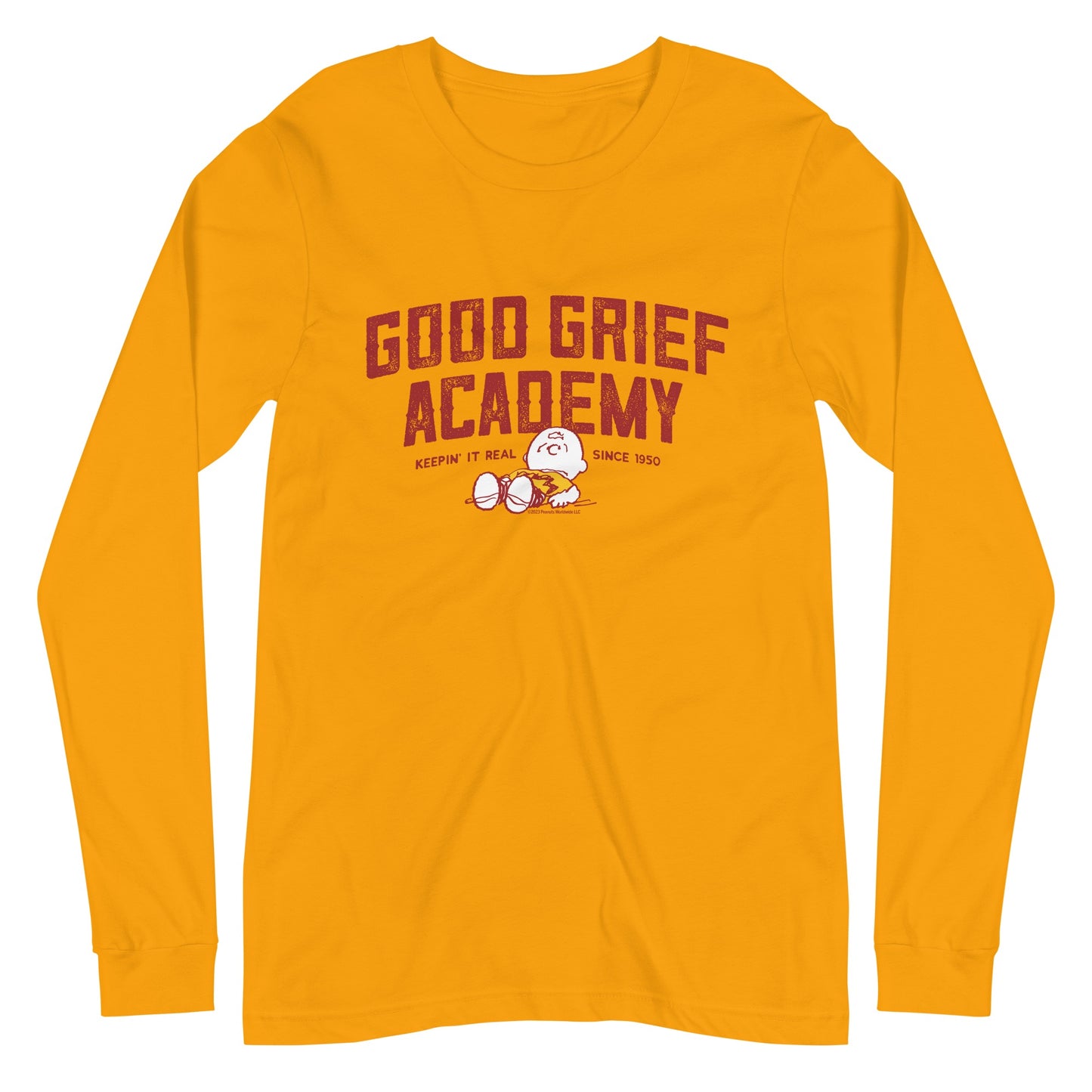 Charlie Brown Good Grief Academy Adult Long Sleeve T-Shirt