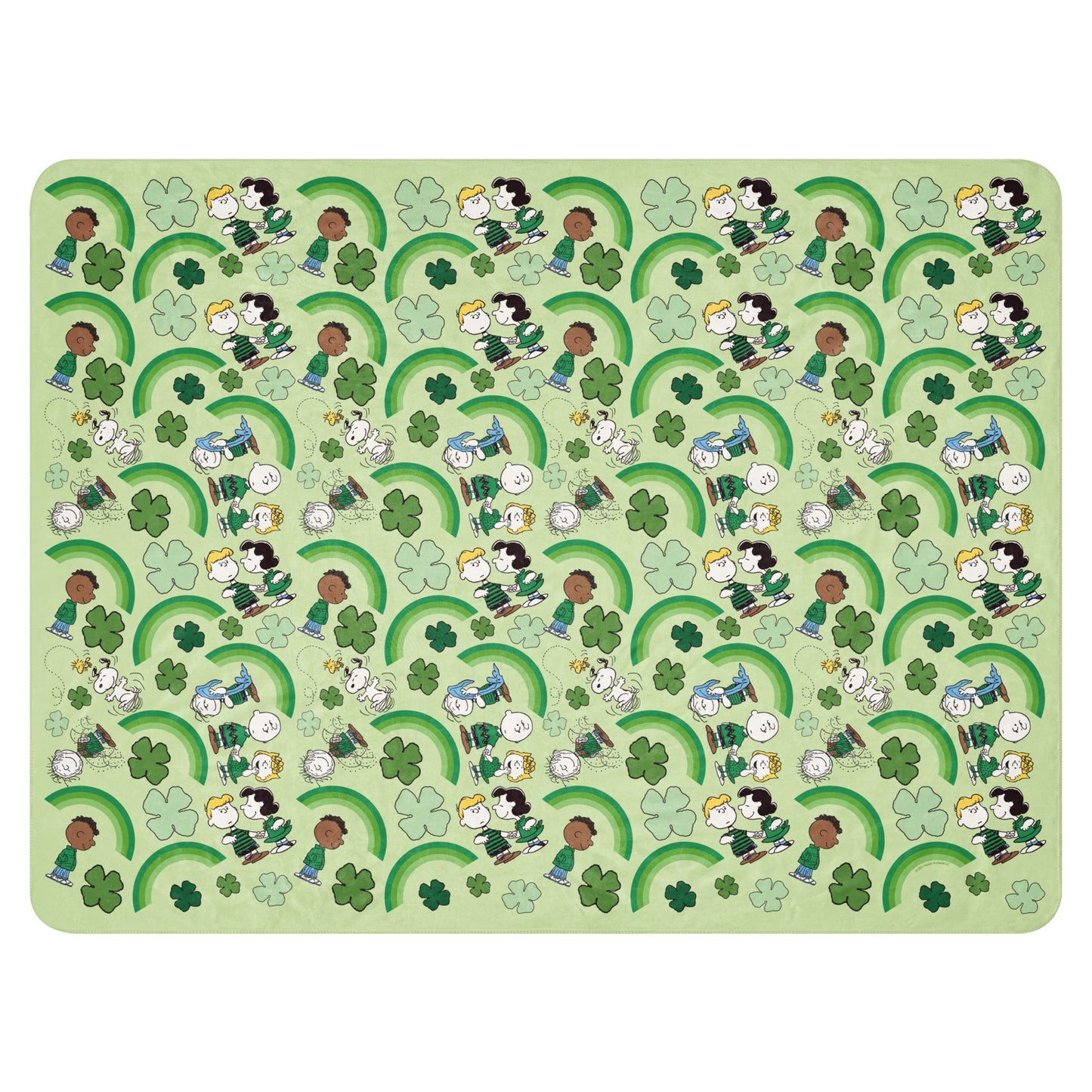 Peanuts Gang Feeling Lucky Sherpa Blanket