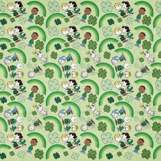Peanuts Gang Feeling Lucky Sherpa Blanket-8