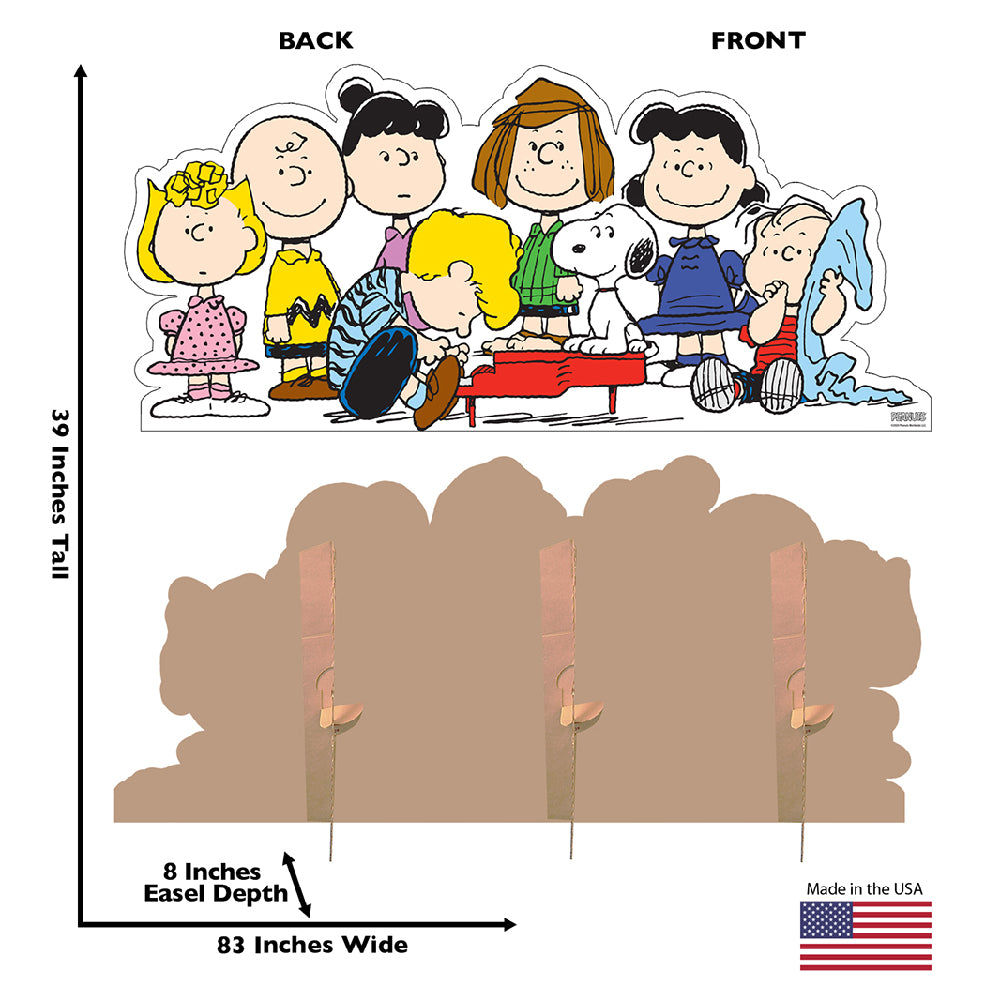 Peanuts Gang Piano Scene Cardboard Cutout Standee