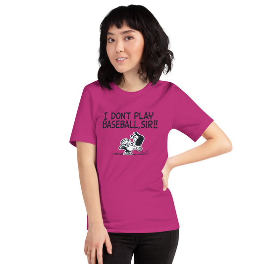 Marcie I Don't Play Baseball Adult T-Shirt-4