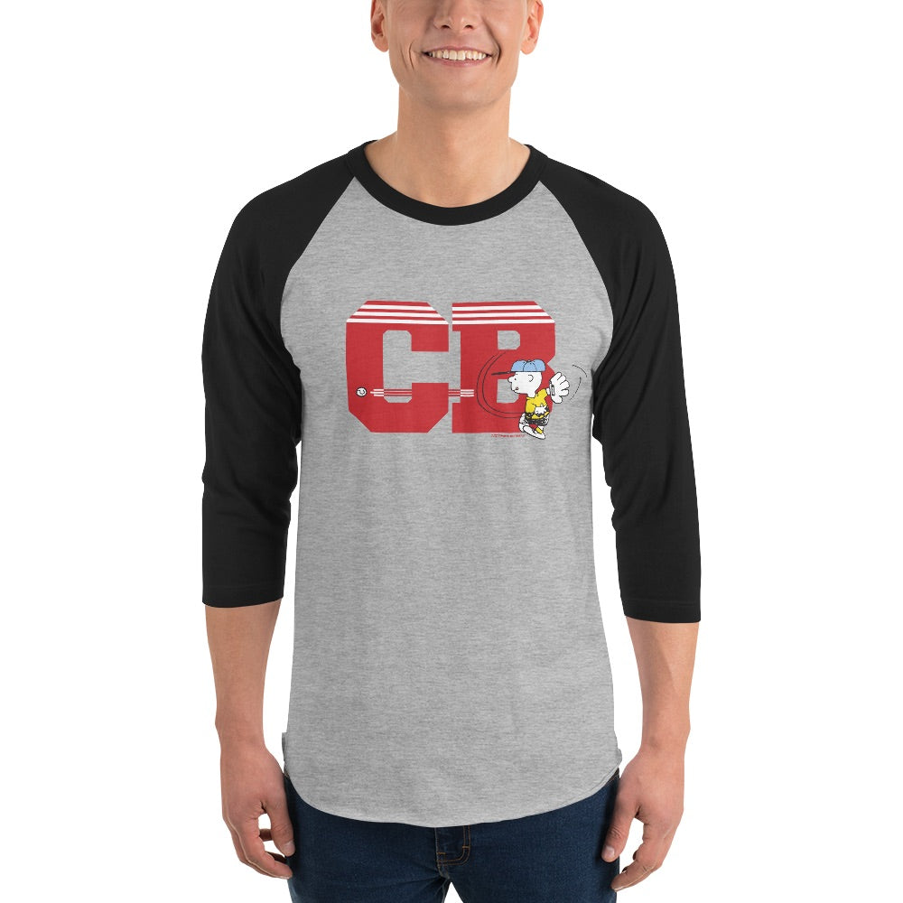 Charlie Brown Initials ¾ Sleeve Raglan T-Shirt