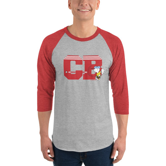 Charlie Brown Initials ¾ Sleeve Raglan T-Shirt-4