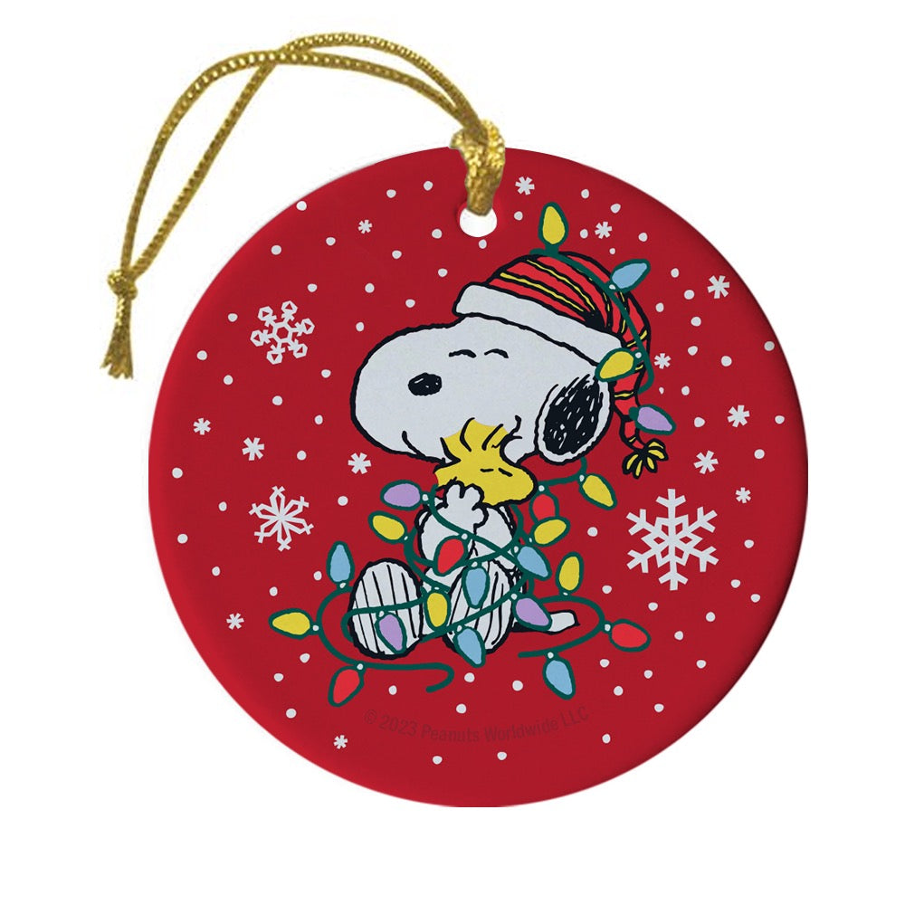 Snoopy and Woodstock Lights Ornament
