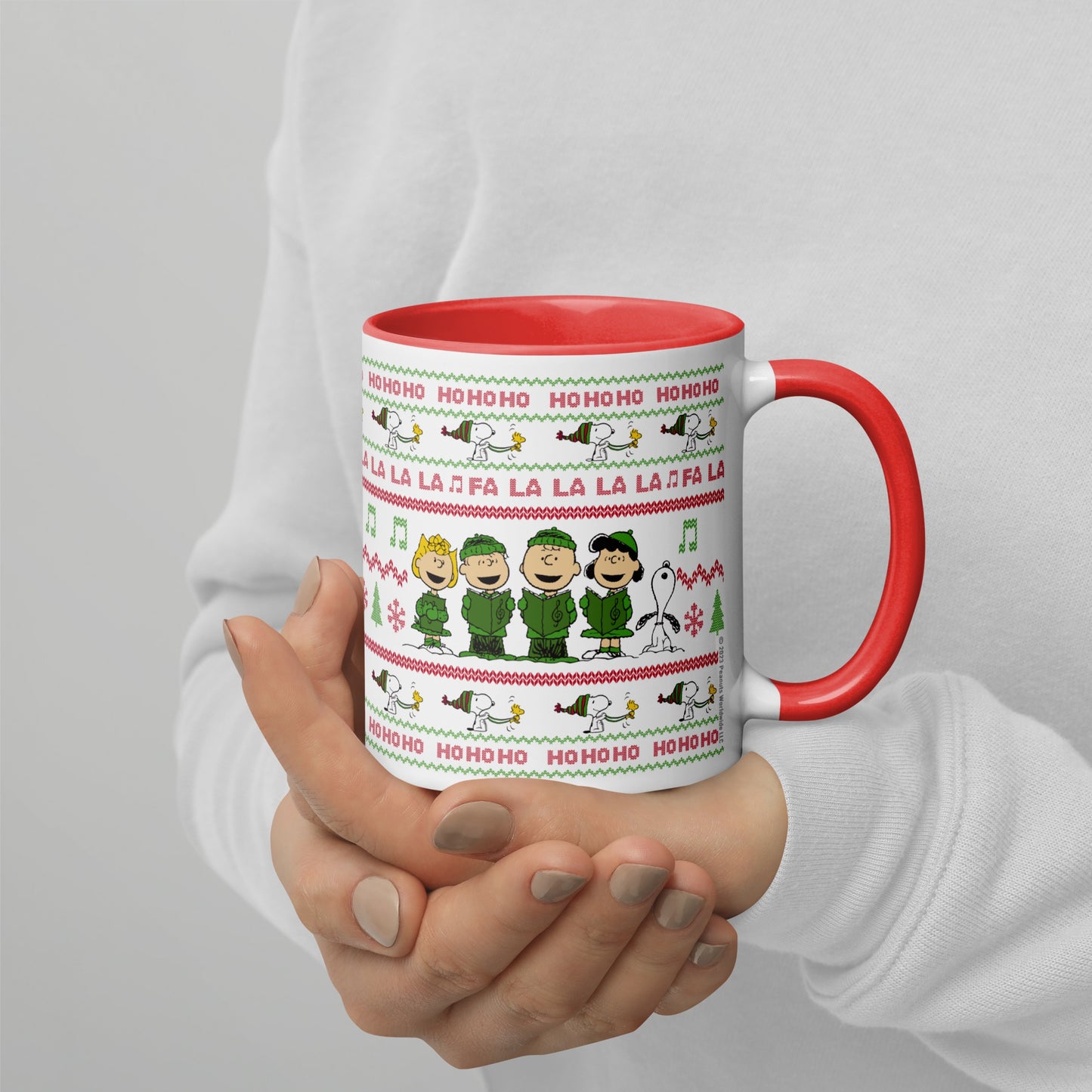 Peanuts Gang Holiday Choir Two-Tone Mug