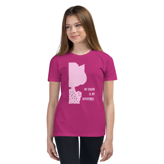 Sally My Charm Is My Superpower Kids T-Shirt-2