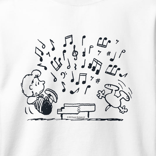 Schroeder And Snoopy Music Adult Sweatshirt-1