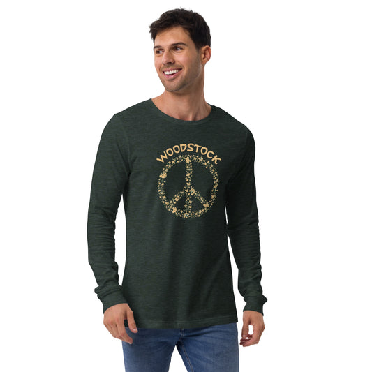 Woodstock Peace Adult Long Sleeve T-Shirt-3