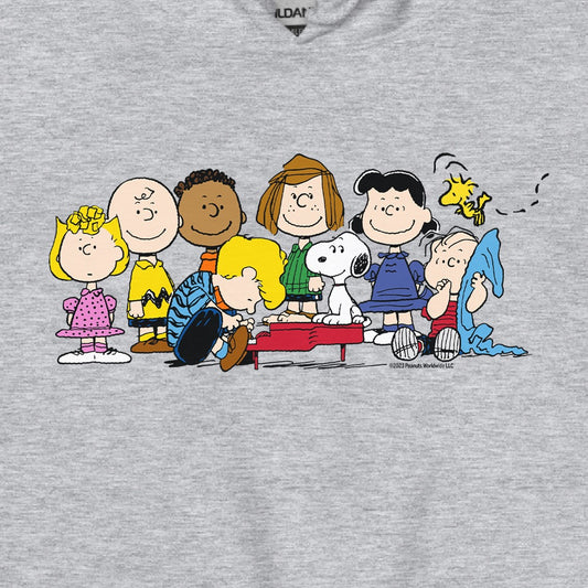 Peanuts Gang Piano Adult Hoodie-1
