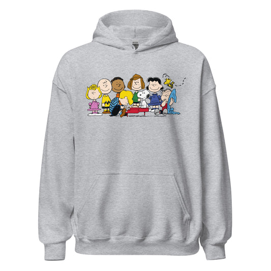 Peanuts Gang Piano Adult Hoodie-0