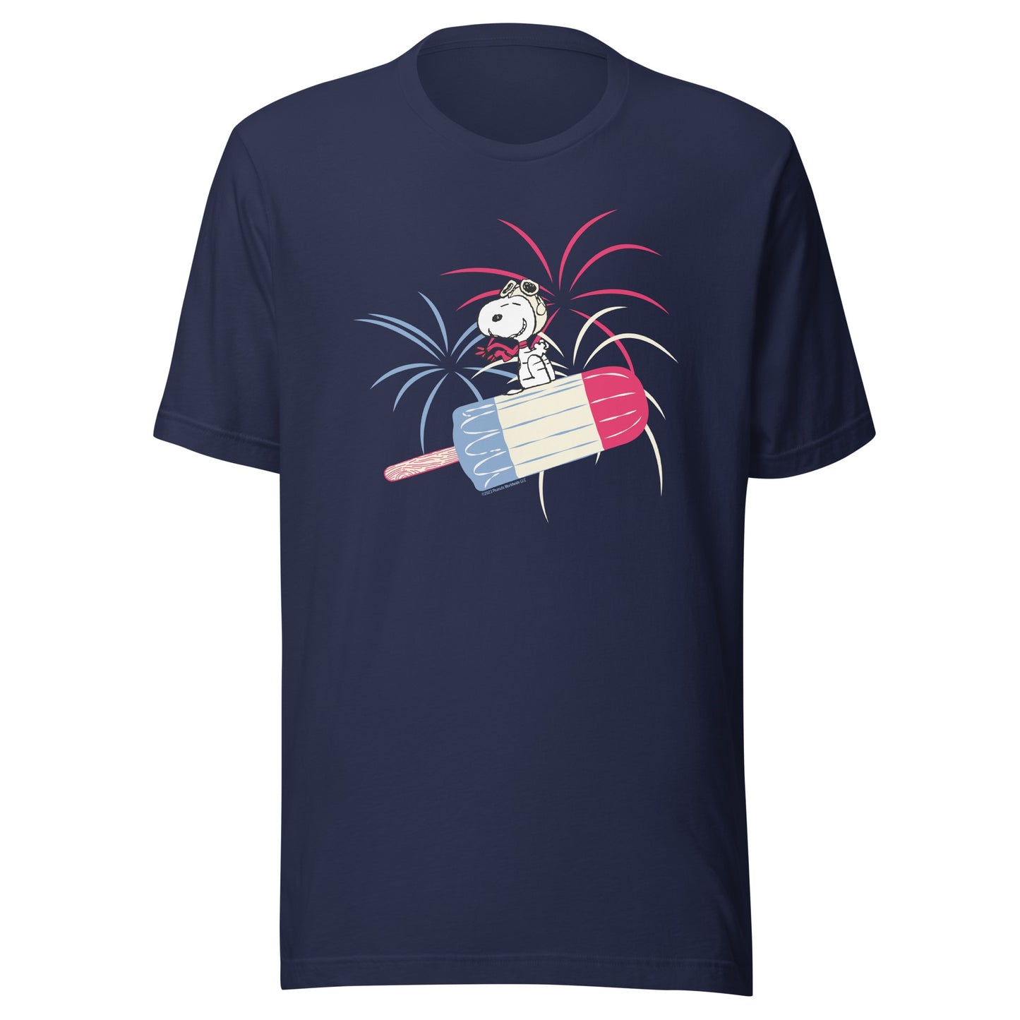 Snoopy Popsicle and Fireworks Adult T-Shirt