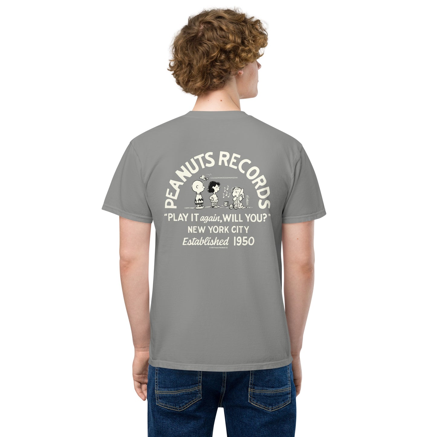 Peanuts Records Comfort Colors Pocket T-Shirt
