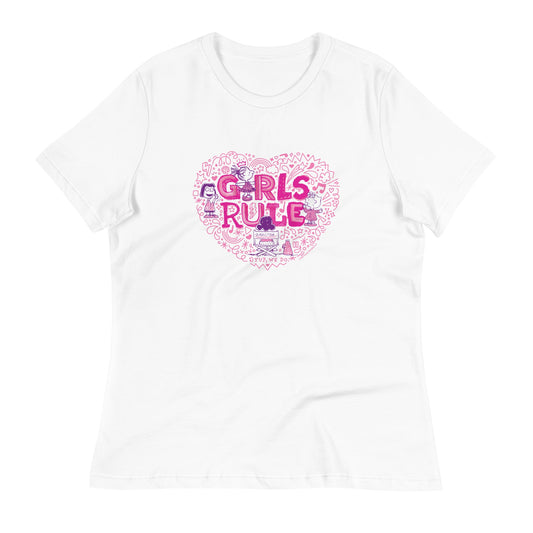 Girls Rule Women's Relaxed T-Shirt-3