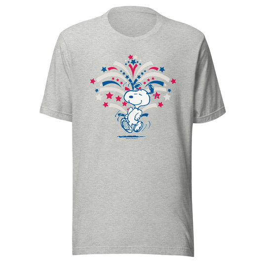 Snoopy Fireworks Adult T-Shirt-2