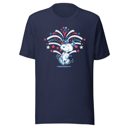 Snoopy Fireworks Adult T-Shirt-1