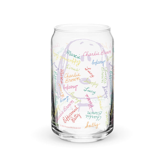 Snoopy and Gang Names Can Shaped Glass-3