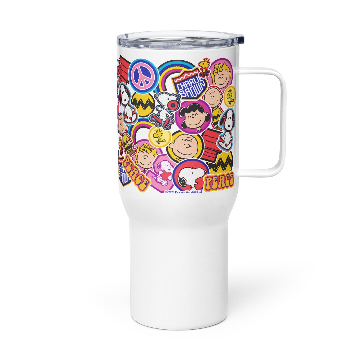 Peanuts Gang Stickers Travel Mug with Handle
