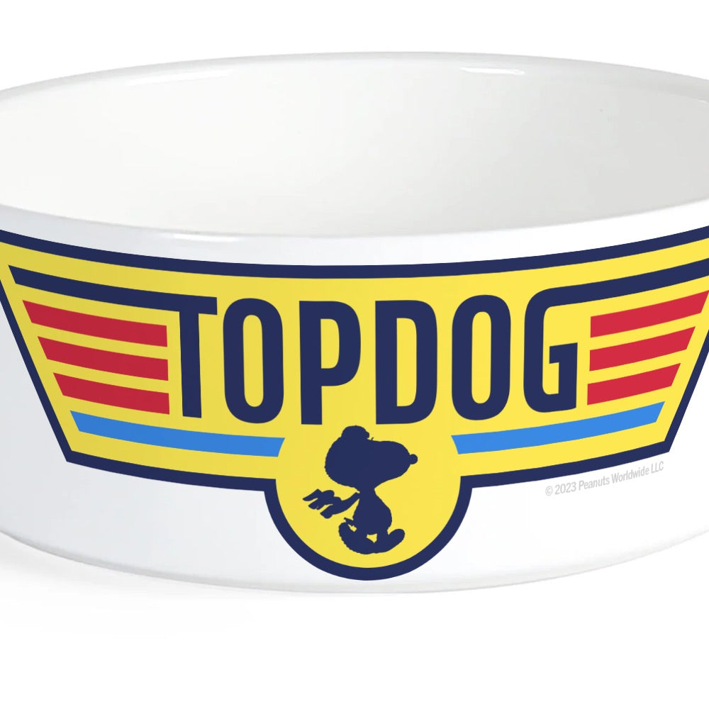 Snoopy Top Dog Personalized Large Pet Bowl