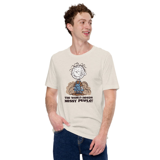 PigPen Messy People Adult T-Shirt-3