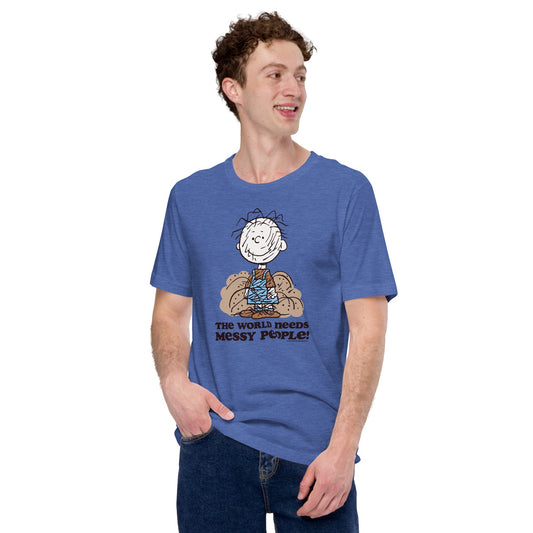 PigPen Messy People Adult T-Shirt-4