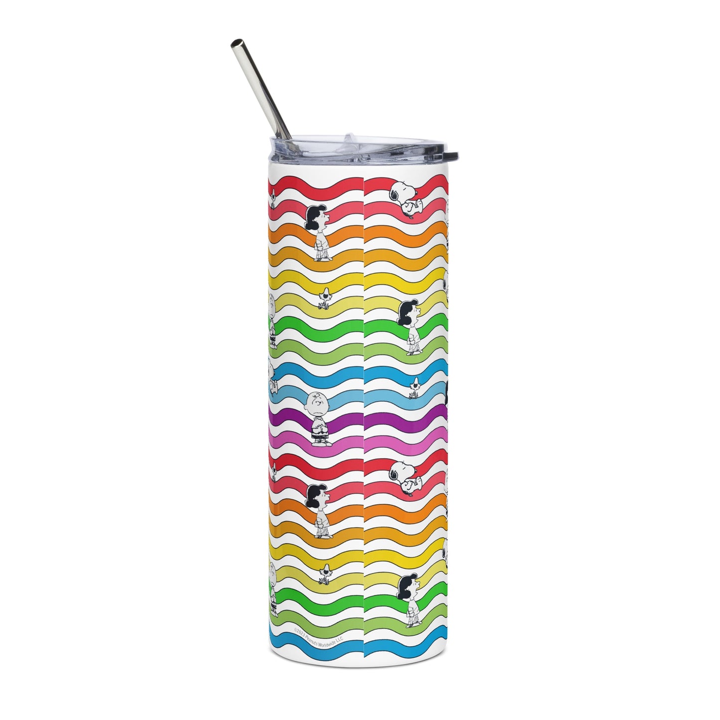 Rainbow Waves Skinny Tumbler