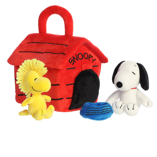 Peanuts 8" Snoopy's Dog House Playset Plush-0